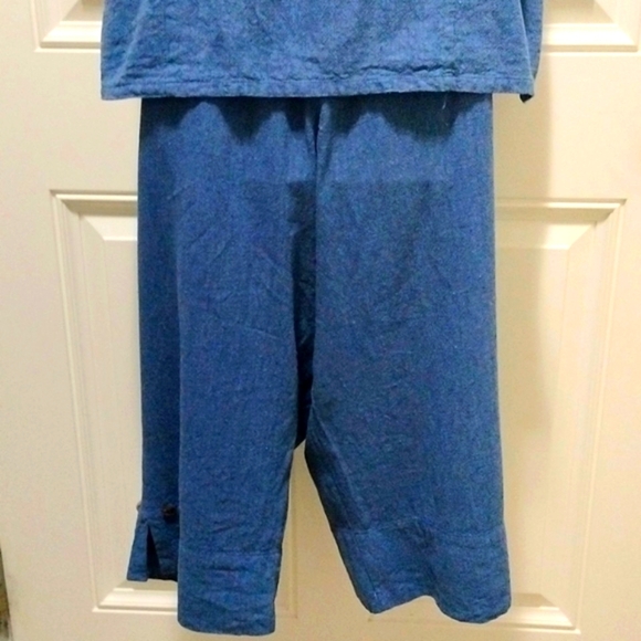 White Stag Denim Blue Sleeveless Pantsuit Size Small - Picture 4 of 9